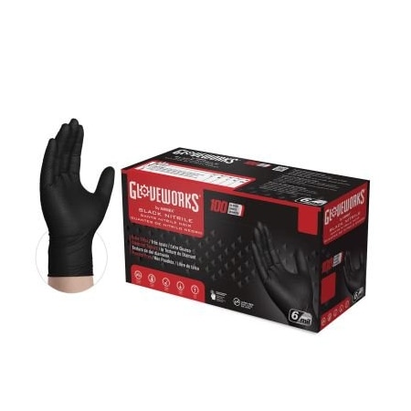 Isn Tool Web Disposable Gloves, L, Black AMXGWBN46100